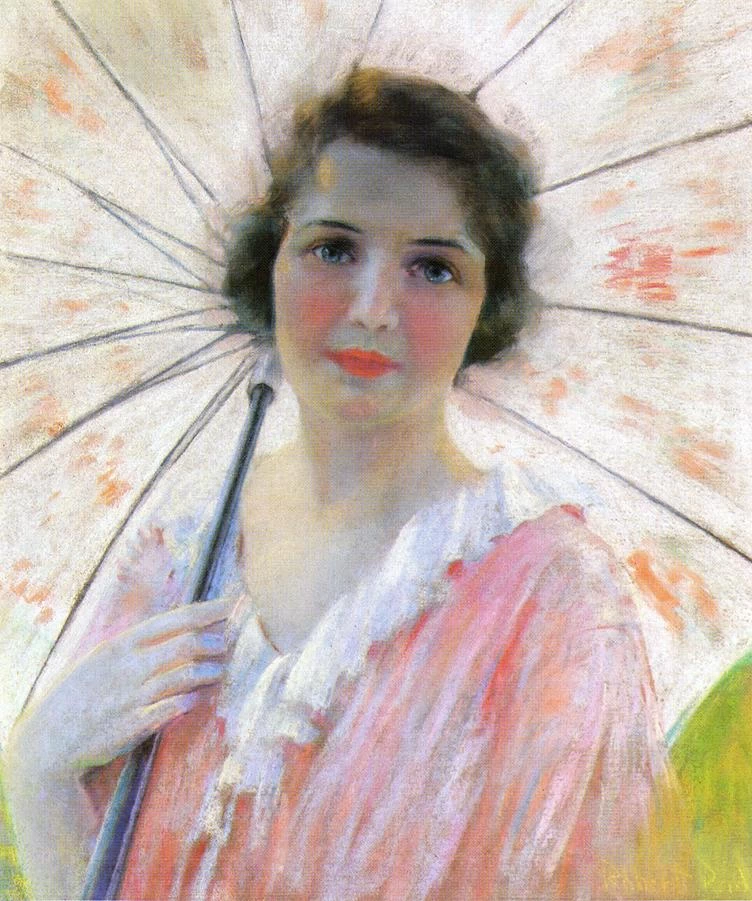 Signora con l'ombrello, 1921